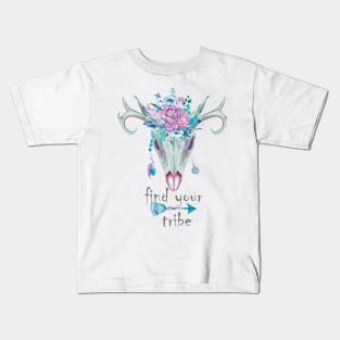 💚💜😍 Find your tribe (boho) Kids T-Shirt